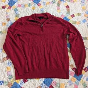 Apt. 9 Men's Burgundy Zip-Up Sweater